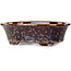Maceta ovalada para bonsái marrón de Heian Kosen - 180 x 142 x 52 mm