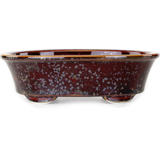 Ovaler brauner Bonsaitopf von Heian Kosen – 180 x 142 x 52 mm
