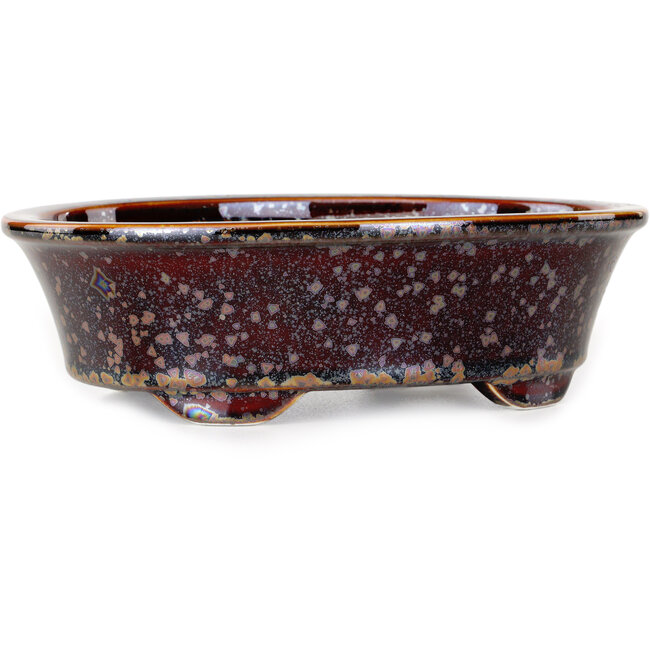 Ovaler brauner Bonsaitopf von Heian Kosen – 180 x 142 x 52 mm