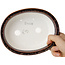 Ovale bruine bonsaipot van Heian Kosen - 180 x 142 x 52 mm