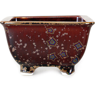 Heian Kosen 133 mm  brown bonsai pot by Heian Kosen, Kyoto, Japan