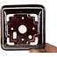 Pot à bonsaï carré marron de Heian Kosen - 133 x 133 x 80 mm