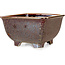 Quadratischer brauner Bonsai-Topf von Heian Kosen - 133 x 133 x 80 mm