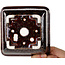 Pot à bonsaï carré marron de Heian Kosen - 133 x 133 x 80 mm