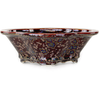Heian Kosen 170 mm  brown bonsai pot by Heian Kosen, Kyoto, Japan