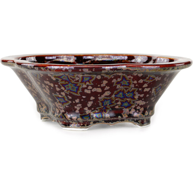 Mokko bruine bonsaipot van Heian Kosen - 170 x 157 x 60 mm