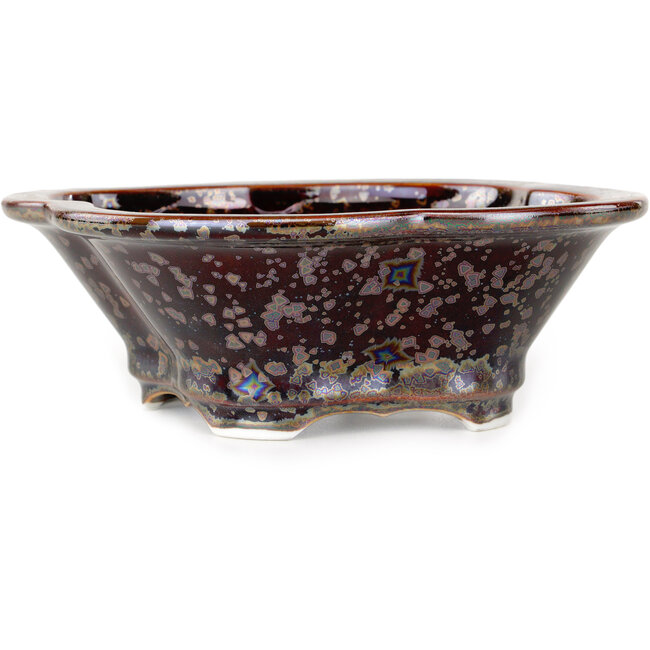 Mokko bruine bonsaipot van Heian Kosen - 170 x 157 x 60 mm