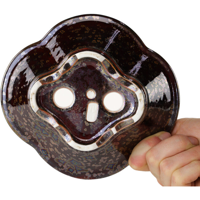 Mokko bruine bonsaipot van Heian Kosen - 170 x 157 x 60 mm