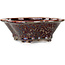 Mokko brown bonsai pot by Heian Kosen - 170 x 157 x 60 mm