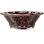 Mokko brown bonsai pot by Heian Kosen - 170 x 157 x 60 mm