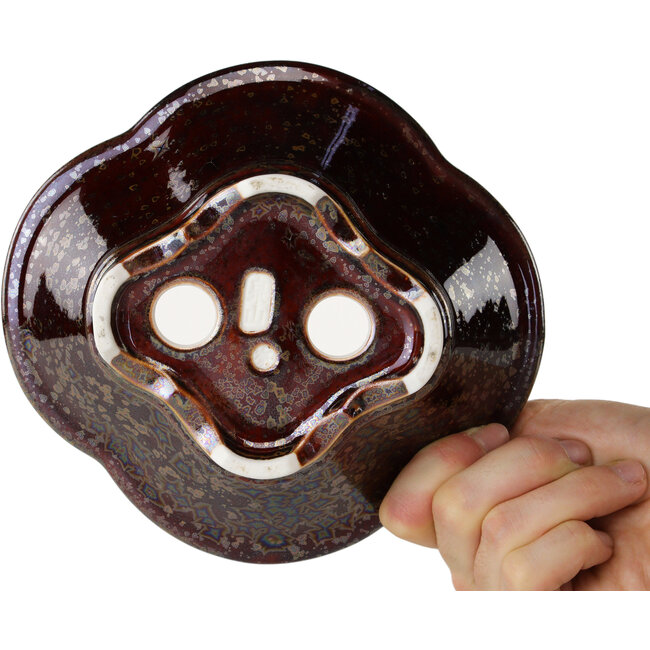 Mokko bruine bonsaipot van Heian Kosen - 170 x 157 x 60 mm