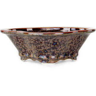 Heian Kosen 170 mm  brown bonsai pot by Heian Kosen, Kyoto, Japan