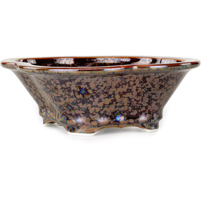 Mokko bruine bonsaipot van Heian Kosen - 170 x 157 x 60 mm