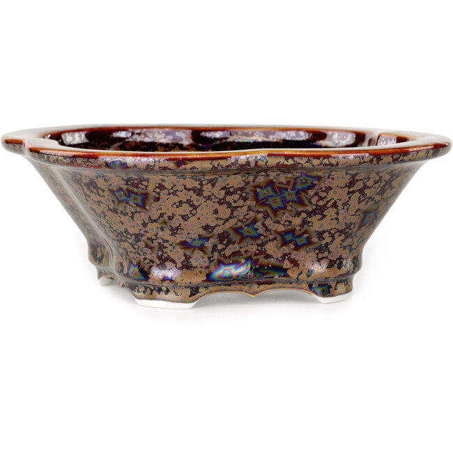 Mokko bruine bonsaipot van Heian Kosen - 170 x 157 x 60 mm