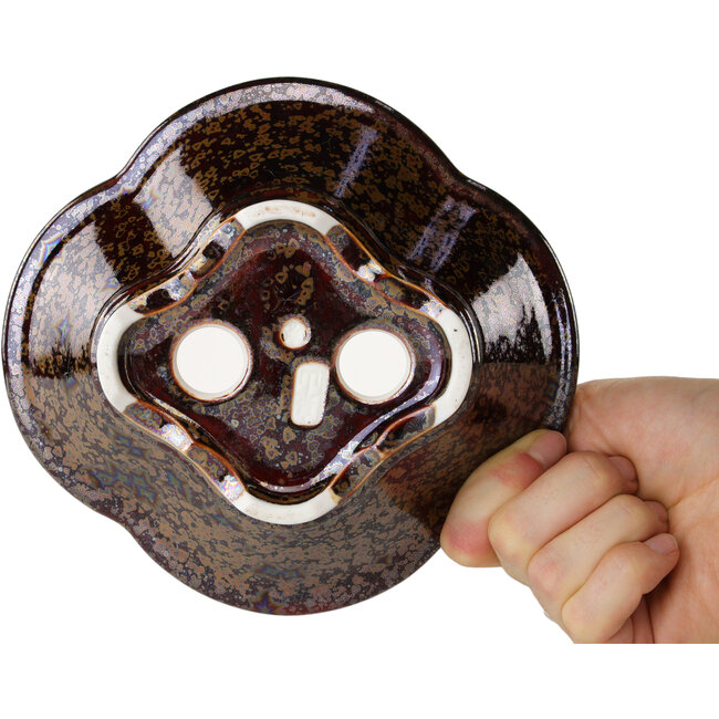 Pot à bonsaï marron Mokko de Heian Kosen - 170 x 157 x 60 mm