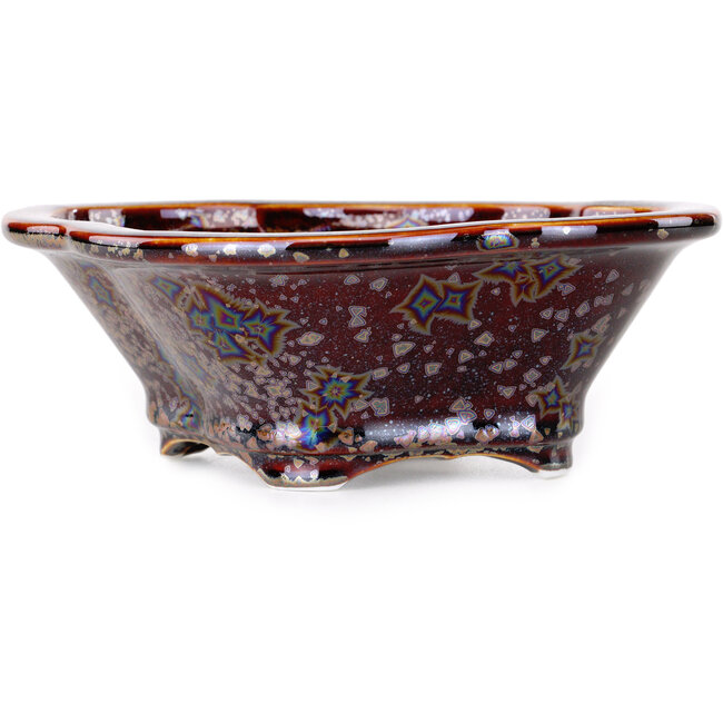 Vaso bonsai marrone Mokko di Heian Kosen - 153 x 140 x 53 mm