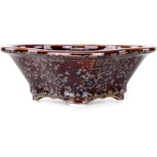 Mokko bruine bonsaipot van Heian Kosen - 153 x 140 x 53 mm