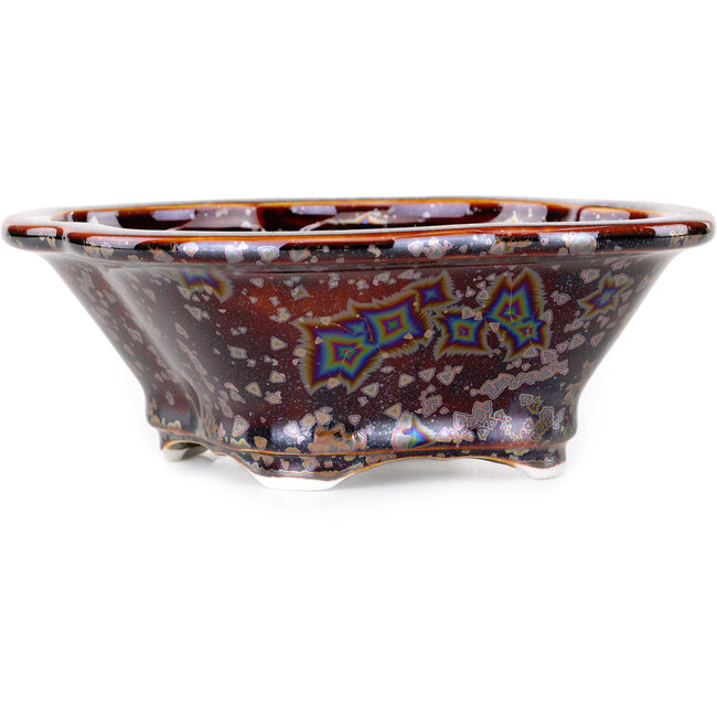 Maceta para bonsái marrón Mokko de Heian Kosen - 153 x 140 x 53 mm