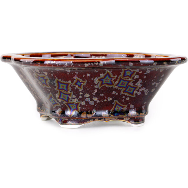 Vaso bonsai marrone Mokko di Heian Kosen - 153 x 140 x 53 mm