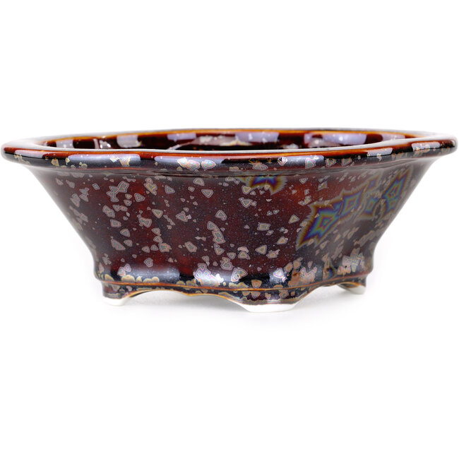 Mokko bruine bonsaipot van Heian Kosen - 153 x 140 x 53 mm