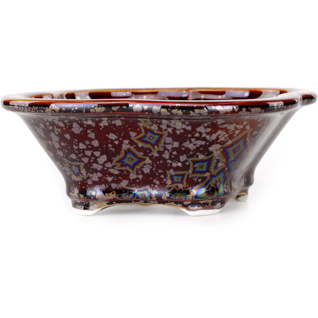 Maceta para bonsái marrón Mokko de Heian Kosen - 153 x 140 x 53 mm