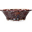 Pot à bonsaï marron Mokko par Heian Kosen - 153 x 140 x 53 mm
