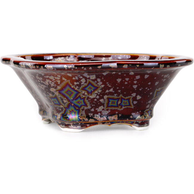 Mokko bruine bonsaipot van Heian Kosen - 153 x 140 x 53 mm