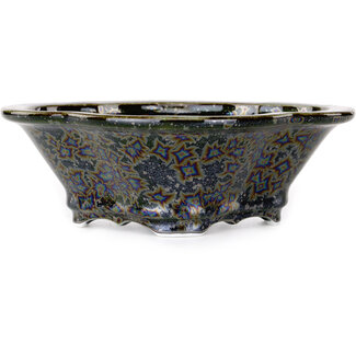 Heian Kosen 170 mm  black bonsai pot by Heian Kosen, Kyoto, Japan