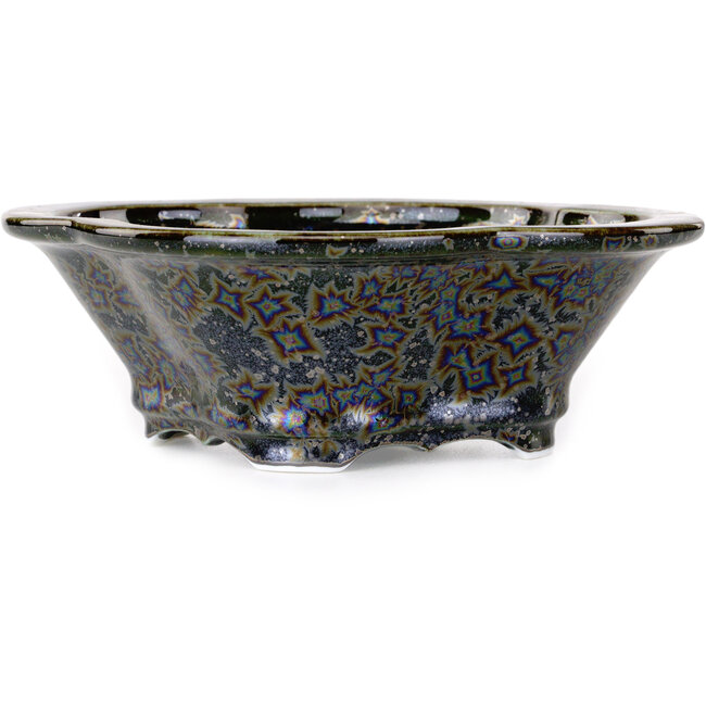 Mokko black bonsai pot by Heian Kosen - 170 x 157 x 60 mm