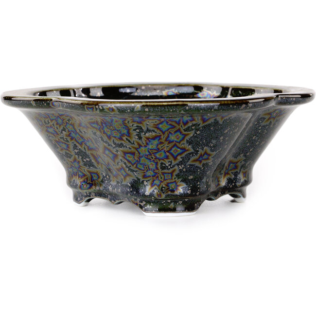 Mokko black bonsai pot by Heian Kosen - 170 x 157 x 60 mm