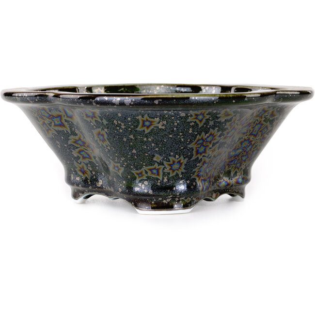 Mokko black bonsai pot by Heian Kosen - 170 x 157 x 60 mm