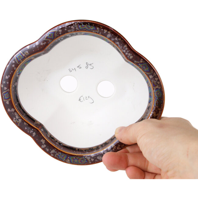 Maceta para bonsái marrón Mokko de Heian Kosen - 153 x 140 x 53 mm