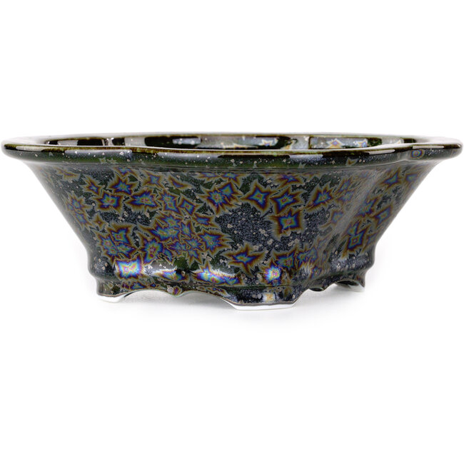 Mokko black bonsai pot by Heian Kosen - 170 x 157 x 60 mm