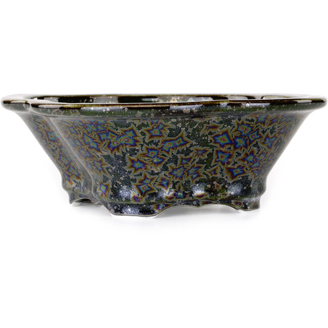 Mokko black bonsai pot by Heian Kosen - 170 x 157 x 60 mm