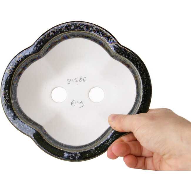 Maceta para bonsái Mokko negra de Heian Kosen - 170 x 157 x 60 mm