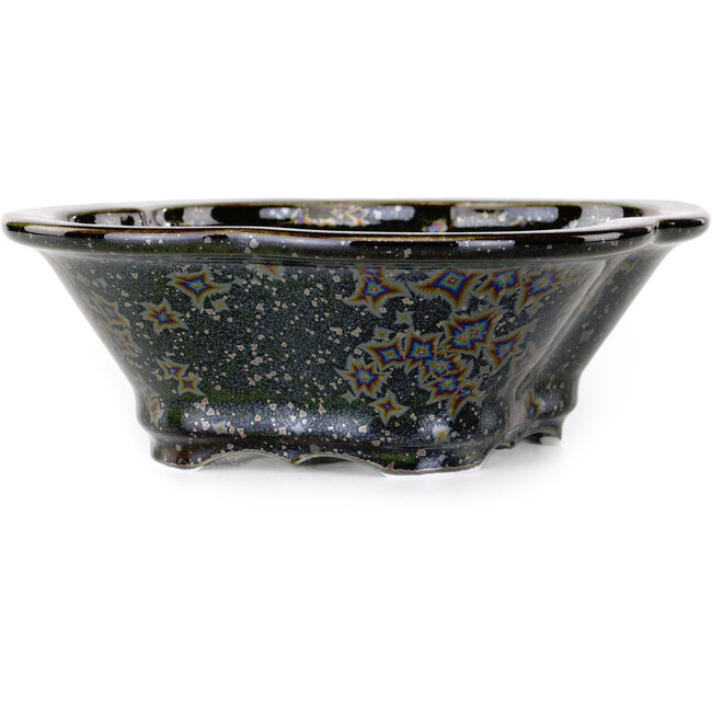 Mokko black bonsai pot by Heian Kosen - 170 x 157 x 60 mm