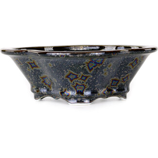 Heian Kosen 170 mm  black bonsai pot by Heian Kosen, Kyoto, Japan
