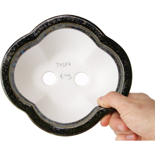 Mokko zwarte bonsaipot van Heian Kosen - 170 x 157 x 60 mm