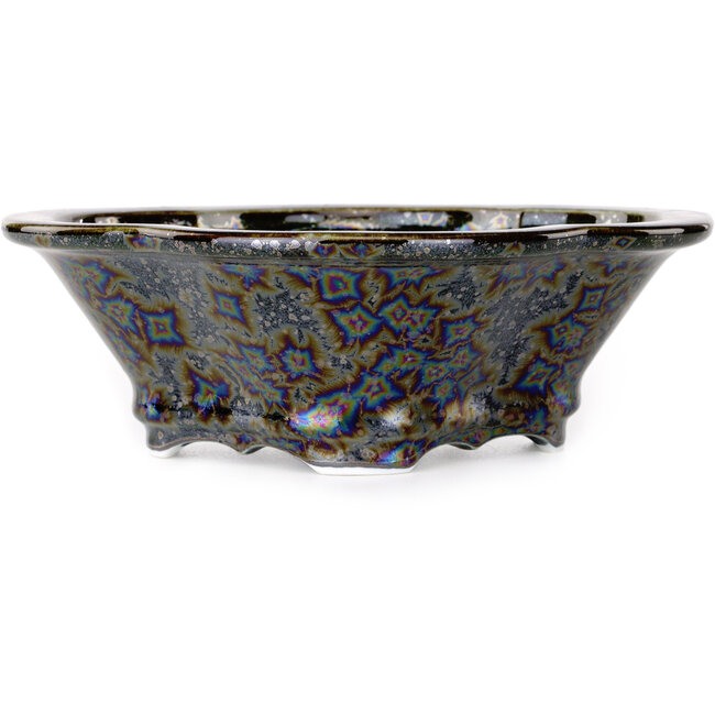 Mokko black bonsai pot by Heian Kosen - 170 x 157 x 60 mm