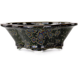 Heian Kosen 153 mm  black bonsai pot by Heian Kosen, Kyoto, Japan