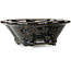 Mokko black bonsai pot by Heian Kosen - 153 x 140 x 53 mm