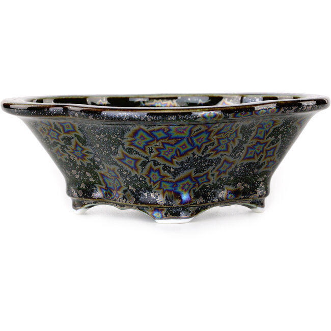 Mokko zwarte bonsaipot van Heian Kosen - 153 x 140 x 53 mm