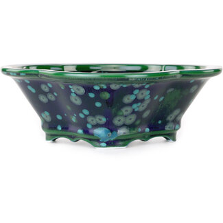Heian Kosen Maceta de bonsái verde y azul de 170 mm de Heian Kosen, Kioto, Japón