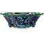 Maceta para bonsái Mokko verde y azul de Heian Kosen - 170 x 157 x 60 mm
