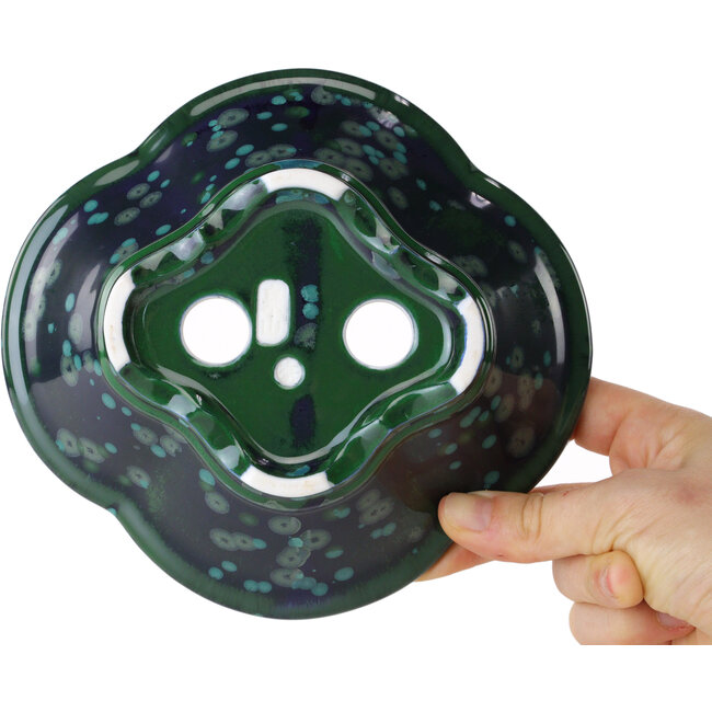 Vaso bonsai Mokko verde e blu di Heian Kosen - 170 x 157 x 60 mm