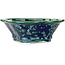 Maceta para bonsái Mokko verde y azul de Heian Kosen - 170 x 157 x 60 mm