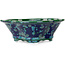 Maceta para bonsái Mokko verde y azul de Heian Kosen - 170 x 157 x 60 mm
