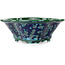 Mokko green and blue bonsai pot by Heian Kosen - 170 x 157 x 60 mm