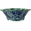 Maceta para bonsái Mokko verde y azul de Heian Kosen - 170 x 157 x 60 mm