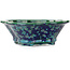 Maceta para bonsái Mokko verde y azul de Heian Kosen - 170 x 157 x 60 mm